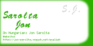 sarolta jon business card